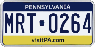 PA license plate MRT0264