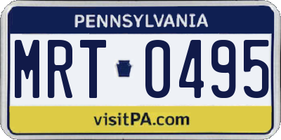 PA license plate MRT0495