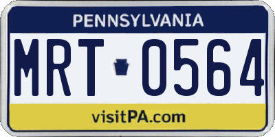 PA license plate MRT0564