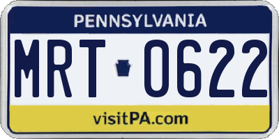 PA license plate MRT0622