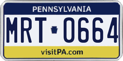 PA license plate MRT0664