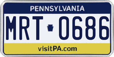 PA license plate MRT0686