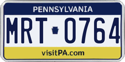 PA license plate MRT0764