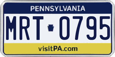 PA license plate MRT0795