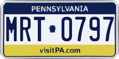 PA license plate MRT0797
