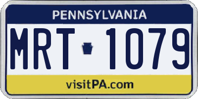 PA license plate MRT1079