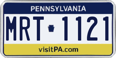 PA license plate MRT1121