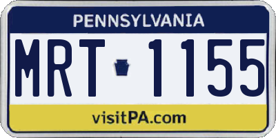 PA license plate MRT1155