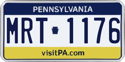 PA license plate MRT1176