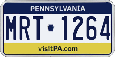 PA license plate MRT1264