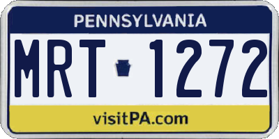 PA license plate MRT1272