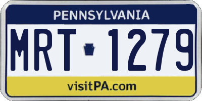 PA license plate MRT1279