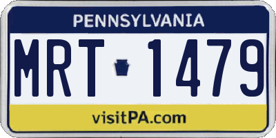 PA license plate MRT1479