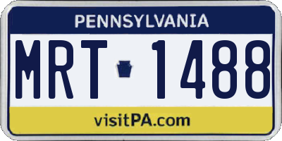 PA license plate MRT1488