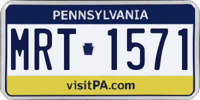 PA license plate MRT1571