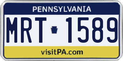 PA license plate MRT1589