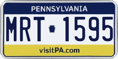 PA license plate MRT1595