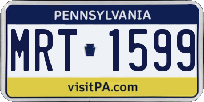 PA license plate MRT1599