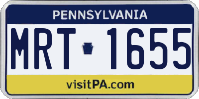 PA license plate MRT1655