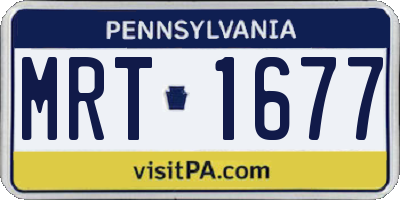 PA license plate MRT1677
