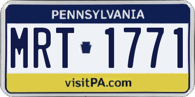 PA license plate MRT1771