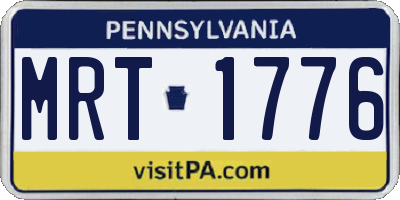 PA license plate MRT1776