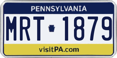 PA license plate MRT1879