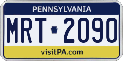 PA license plate MRT2090