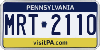 PA license plate MRT2110