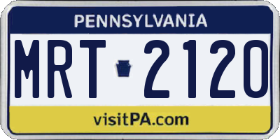 PA license plate MRT2120