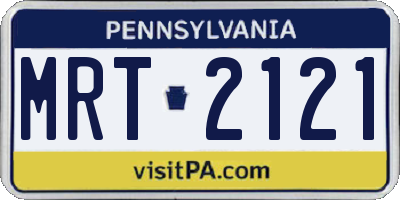 PA license plate MRT2121