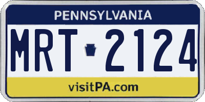 PA license plate MRT2124