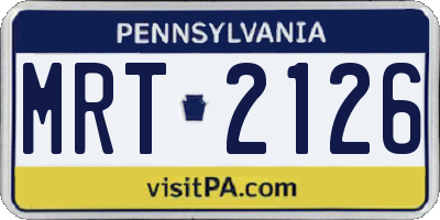 PA license plate MRT2126