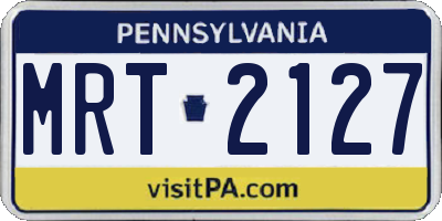 PA license plate MRT2127