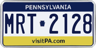 PA license plate MRT2128
