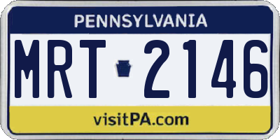 PA license plate MRT2146