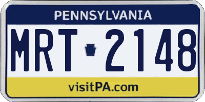 PA license plate MRT2148