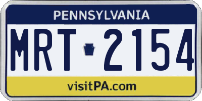 PA license plate MRT2154