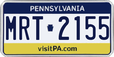 PA license plate MRT2155
