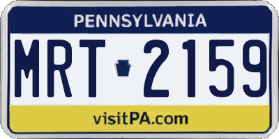 PA license plate MRT2159