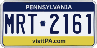 PA license plate MRT2161