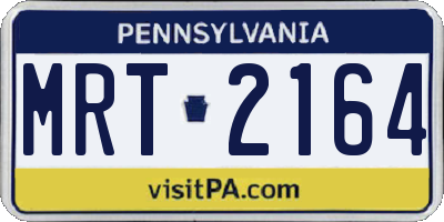 PA license plate MRT2164