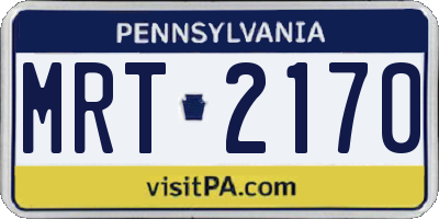 PA license plate MRT2170