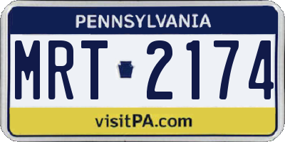 PA license plate MRT2174