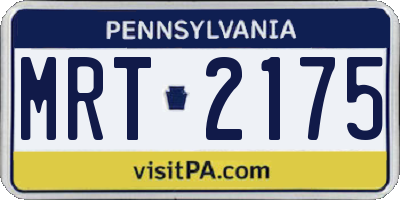 PA license plate MRT2175