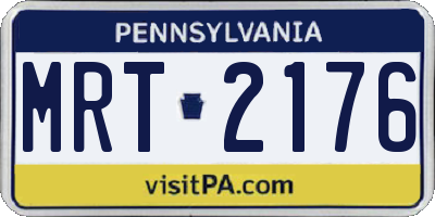 PA license plate MRT2176