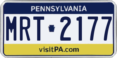 PA license plate MRT2177