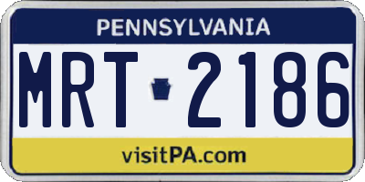 PA license plate MRT2186