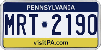 PA license plate MRT2190