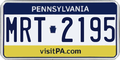 PA license plate MRT2195